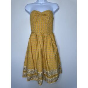 maeve strapless smocked midi dress Maeve Strapless Smocked Midi Dress